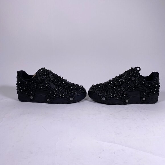 NIKE  x SWAROVSKI Black Retroreflective Crystals Air Force 1 Sneakers - Picture 3 of 11